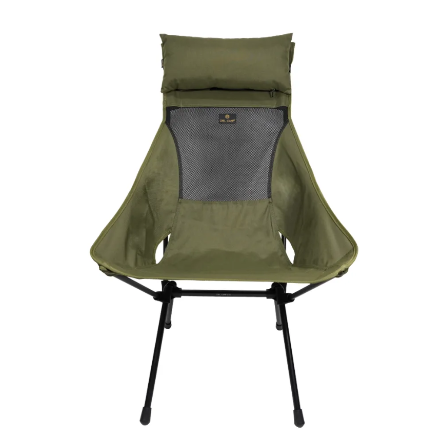L-230G 軍綠色高背椅 頭枕加大版