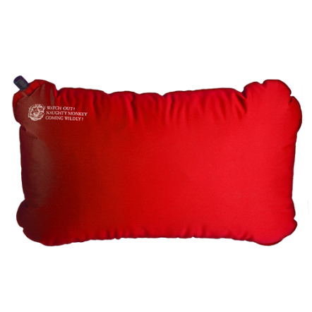 彈性布充氣枕頭-露營款-紅